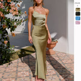 Women's dress - cross-border e-commerce amazon hot seller - spring/summer european and american style one-shoulder sexy evening gown - cinched waist long dress