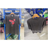 saint m t shirts  s.m cartoon print crew neck pullover short sleeve top - wholesale