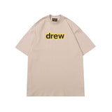 Drew house t-shirt - spring/summer collection - d@ew rubberized letter crew neck short sleeve tee
