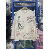 Saint m hoodie fall and winter s.m artist comic pattern round neck pulloverlong sleeves