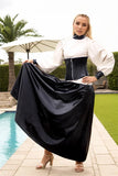 Women Latex Tops Vintage Skirt Set