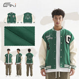 Etai men's clothing youth autumn/winter trendy baseball jacket - sporty casual color block fleece outerwear
