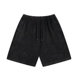 Saint m t pants spring/summer s.m washed, distressed, brushed, casual, loose-fit shorts - wholesale single piece