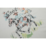 saint m t shirts  s.m. equestrian character graphic crew neck pullover short sleeve tee - wholesale