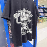 saint m t shirts  s.m cartoon skull graphic crew neck pullover short sleeve t-shirt - wholesale
