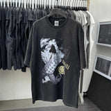 saint m t shirts  s.m. koben guitar smash graphic crew neck short sleeve t-shirt - wholesale