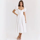 Women's dress - cross-border spring/summer amazon fashion: european & american style, artistic french-inspired, fresh print, trendy women's apparel