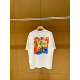 saint m t shirts  s.m clown print crew neck pullover short sleeve top - wholesale
