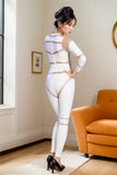 Women Latex Catsuits Unlawfully Ghostly Transparent White