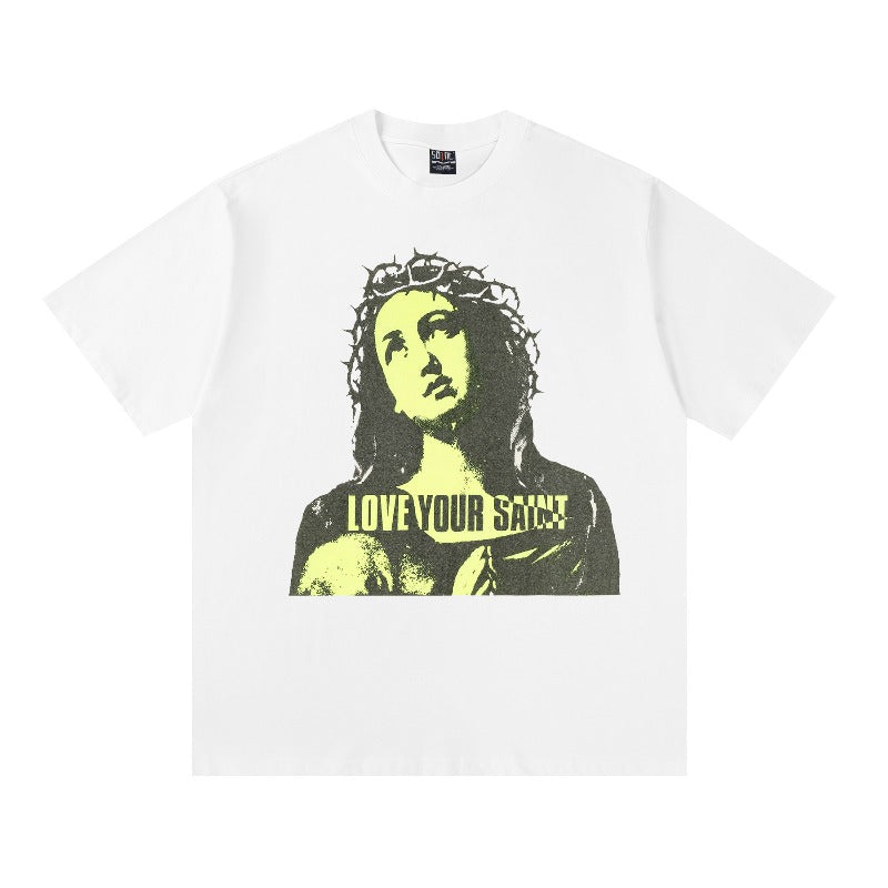 saint m t shirts  s.m. "thorny goddess" graphic crewneck pullover tee - wholesale