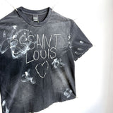 saint m t shirts  s.m street style hand-painted graffiti crew neck pullover short sleeve t-shirt - wholesale