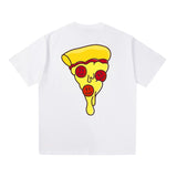 Drew house t shirt spring and summer d@ew pizza pattern round neck pullover short sleeves