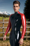 Man Latex Catsuits Curv Ical Front Zipper