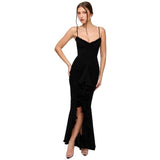 Women's dress - new summer collection: elegant yellow spaghetti strap lace maxi dress - hot girl style - wholesale foreign trade source - dress