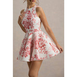 Women's dress - spring/summer collection - european & american style - amazon cross-border e-commerce - women's tie-up printed midi dress - in stock