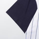 Drew house t-shirt - spring/summer - d@ew letter print striped color block crew neck pullover short sleeve