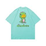Drew house t-shirt - spring/summer - d@ew cartoon dinosaur print crew neck short sleeve pullover