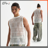 Etai men's apparel summer casual men's openwork mesh tank top - youthful, sporty, trendy, and cool men's vest