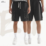 Etai men's clothing american streetwear oversized vintage style casual shorts - premium heavyweight washed cotton men's shorts