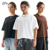 Etai men's apparel cross-border trendy brand short-sleeve solid color t-shirt - high-quality pure cotton men's crew neck undershirt