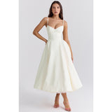 Women's summer dress: european and american high-end princess gown, french style mesh a-line double layer spaghetti strap dress