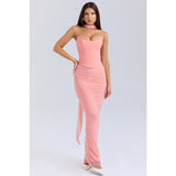 Women's dress: cross-border european and american style blue bandeau crop top + high-waisted bodycon pencil skirt slim-fit two-piece set