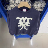 Saint m hoodie - autumn/winter s.m washed & distressed letter print crewneck sweatshirt - wholesale