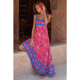 Women's dress - cross-border amazon - european & american fashion - high-end spring/summer - spaghetti strap maxi dress - printed long dress - women's