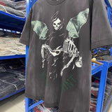 saint m t shirts  s.m. evil bat graphic crewneck pullover short sleeve t-shirt - wholesale