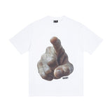 saint m t shirts  s.m. finger letter graphic crew neck pullover short sleeve top