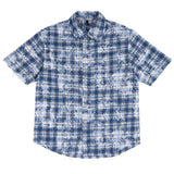Etai men's fashion street style frayed hem plaid shirt - high quality, relaxed fit summer shirt for men