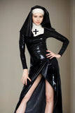 Women Latex Dress The Good Girl nun cosplay