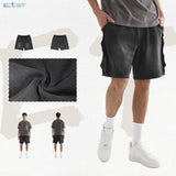 Etai men's clothing american street style spray-on washed distressed shorts high-quality loose edge patchwork men's cotton shorts