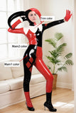 Women Harley Jester Red Latex Catsuits