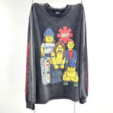 Saint m hoodie fall and winter s.m red chili band pattern round neck pulloverlong sleeves