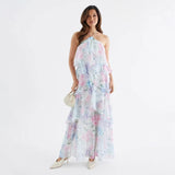 Women's dress - european and american cross-border e-commerce independent website - polka dot print halter sleeveless top cake dress