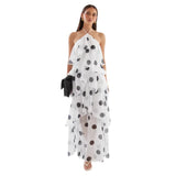 Women's dress - european and american cross-border e-commerce independent website - polka dot print halter sleeveless top cake dress