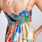 Women's dress - in stock, ready to ship: summer european & american style sexy high-waisted printed maxi slip dress - perfect for vacation!