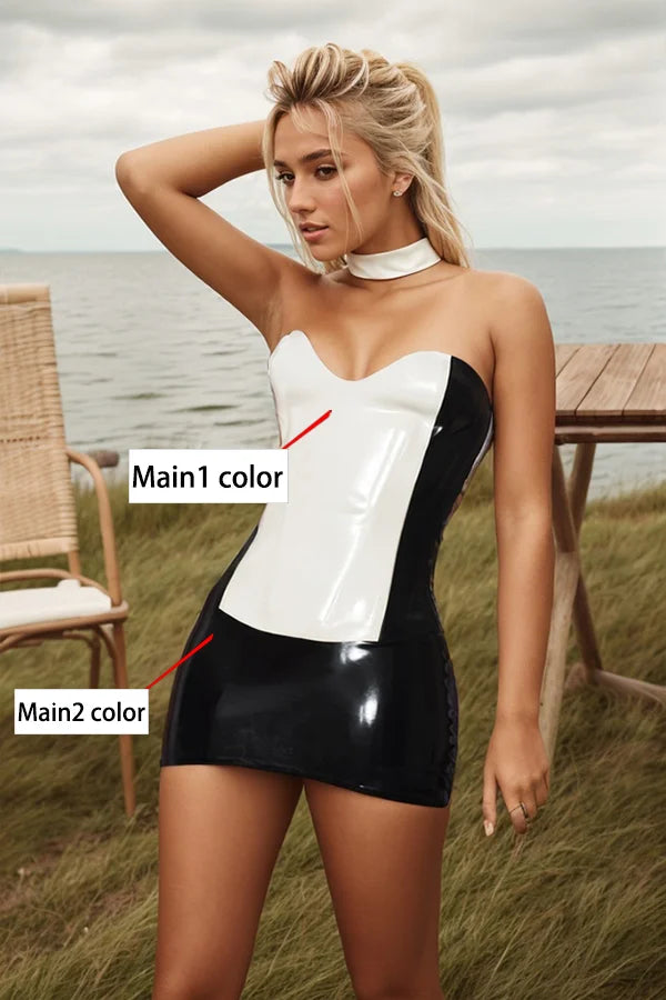 Women Latex Corsets The Shield Top