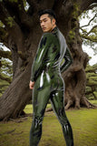 Mock Camo Man Latex Catsuits Camouflage