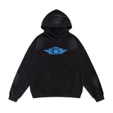 Saint m hoodie - autumn/winter s.m vintage angel letter graphic pullover hoodie - wholesale single piece