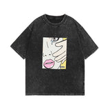 Drew house t-shirt - spring/summer d@ew girl crying face graphic, washed and distressed short sleeve tee - wholesale