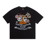 saint m t shirts  s.m libra money pattern crew neck pullover short sleeve one-piece wholesale