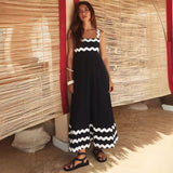 Women's dress - cross-border amazon - european & american fashion - high-end spring/summer - spaghetti strap maxi dress - printed long dress - women's