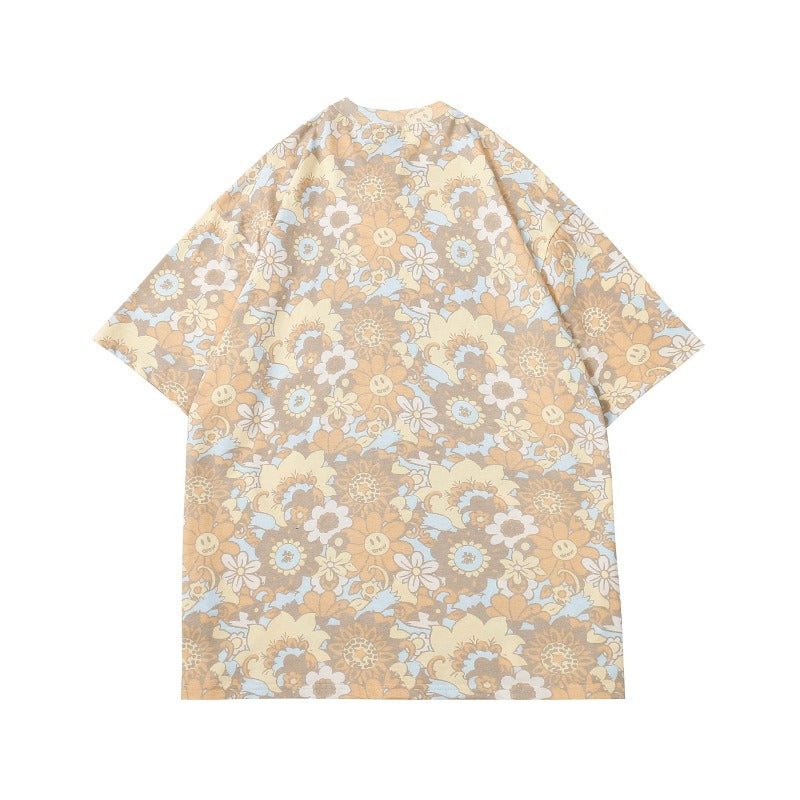 Drew house t-shirt - spring/summer d@ew cartoon floral bear graphic crew neck pullover short sleeve