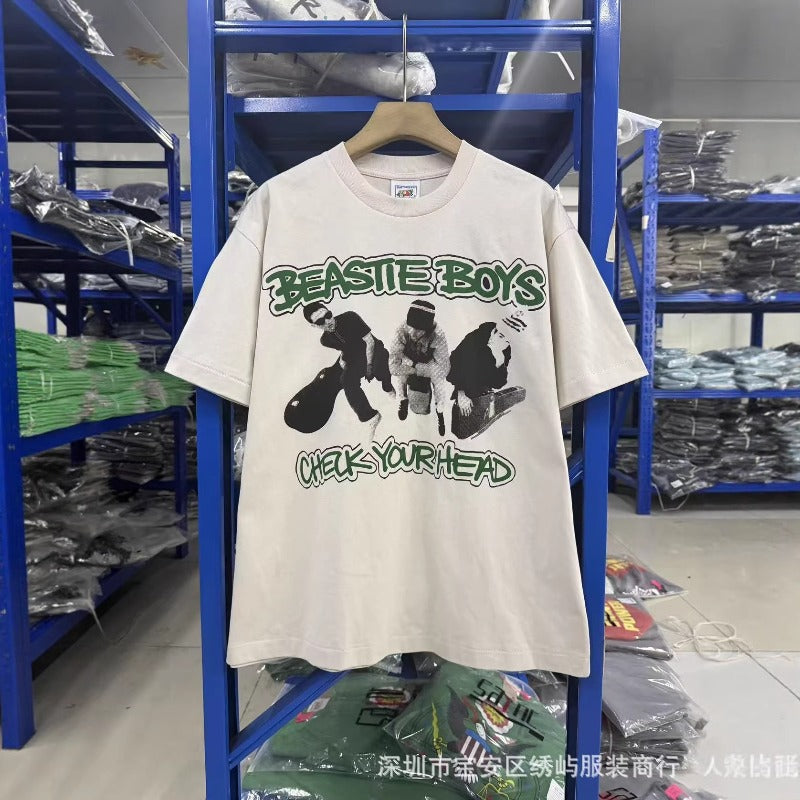 saint m t shirts  s.m. band collaboration graphic crewneck t-shirt - wholesale