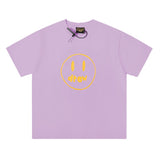 Drew house t-shirt - spring/summer european and american streetwear brand - d@ew smiley face print crew neck pullover short sleeve
