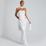 Women's dress - european & american style, amazon cross-border e-commerce, elegant & chic fashionable tie-strap dress for women
