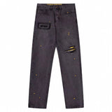 Drew house pants spring & fall d@ew smiley hole straight-legcasualjeans