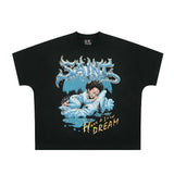 saint m t shirts  s.m. sleeping baby graphic crew neck short sleeve pullover - wholesale